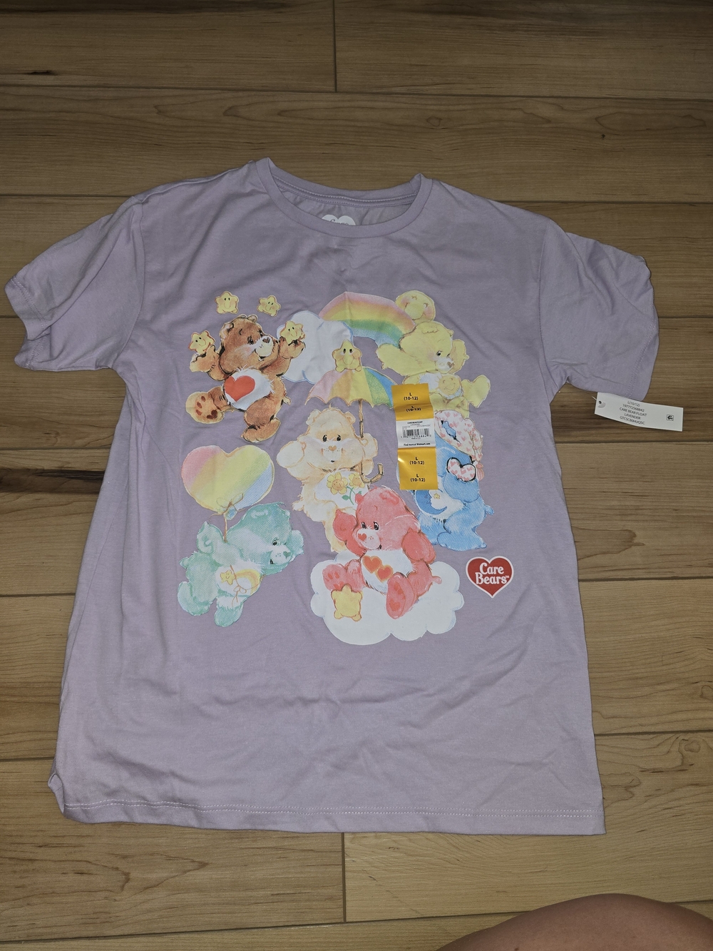 Care Bears Pastel Purple Graphic Tee for Kids